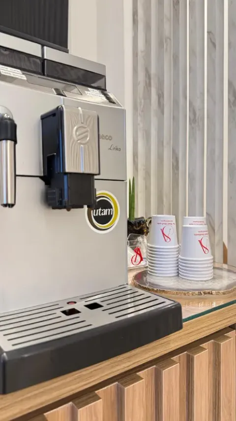 Espaço de café para pacientes